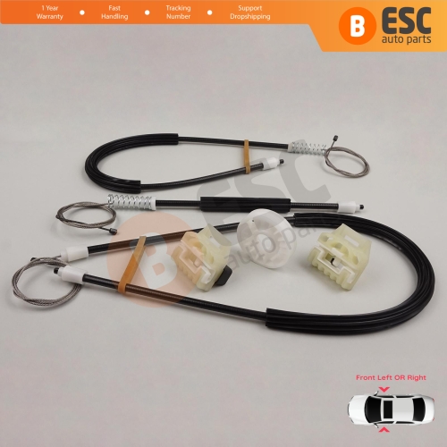 Power Window Regulator Repair Set Front Right or Left Door for VW New Beetle C1 1C1 1997-2011 3-Door Hatchback 1C0837655 1C0837656