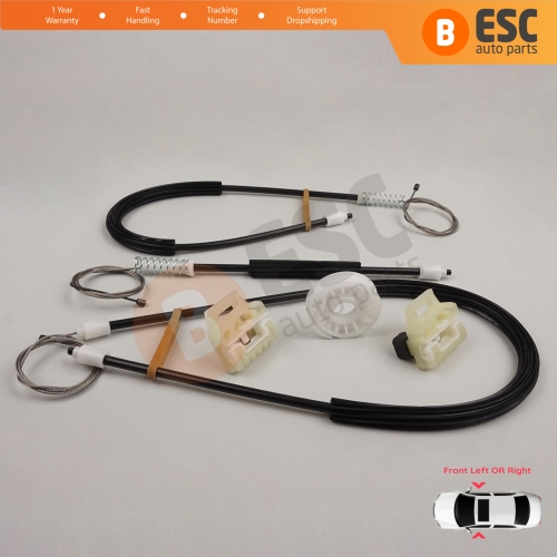 Power Window Regulator Repair Set Front Right or Left Door for VW New Beetle C1 1C1 1997-2011 3-Door Hatchback 1C0837655 1C0837656