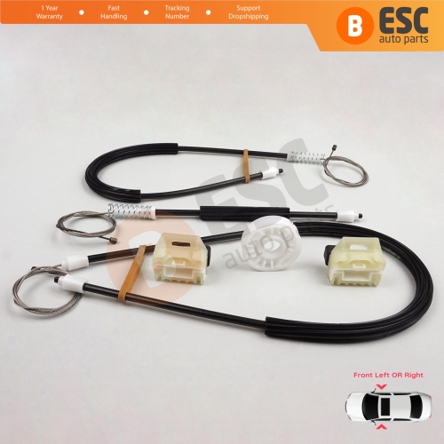 Power Window Regulator Repair Set Front Right or Left Door for VW New Beetle C1 1C1 1997-2011 3-Door Hatchback 1C0837655 1C0837656