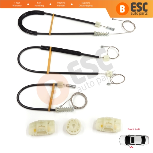 Power Window Regulator Repair Set Front Left Door for Seat Leon MK2 1P 1P1 2005-2012 5-Door HB 1P0837461A