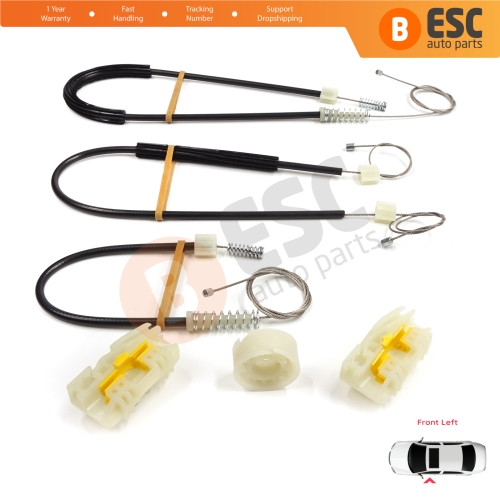 Power Window Regulator Repair Set Front Left Door for Seat Leon MK2 1P 1P1 2005-2012 5-Door HB 1P0837461A