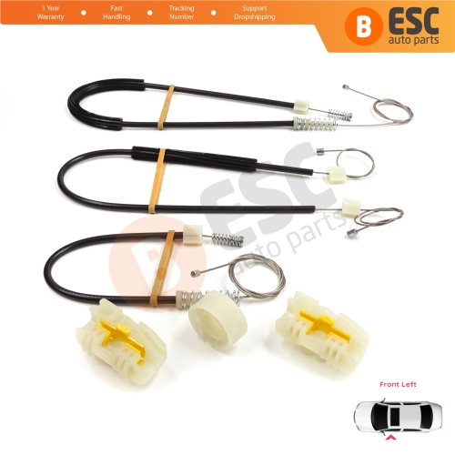 Power Window Regulator Repair Set Front Left Door for Seat Leon MK2 1P 1P1 2005-2012 5-Door HB 1P0837461A