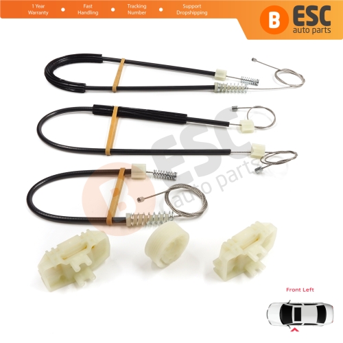 Power Window Regulator Repair Set Front Left Door for Seat Leon MK2 1P 1P1 2005-2012 5-Door HB 1P0837461A