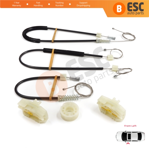 Power Window Regulator Repair Set Front Left Door for Seat Leon MK2 1P 1P1 2005-2012 5-Door HB 1P0837461A