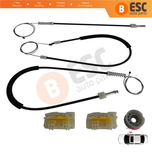Power Window Regulator Repair Set Front Right Door for Seat Leon MK2 1P 1P1 2005-2012 5-Door HB 1P0837462A 