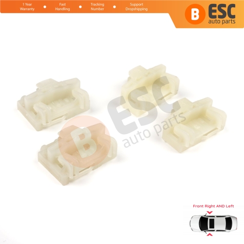 4 Pieces Window Regulator Repair Guide Clips Front Doors for Audi A4 B5 VW Polo 6N Passat B5 3B Skoda Superb MK1 8D0837462