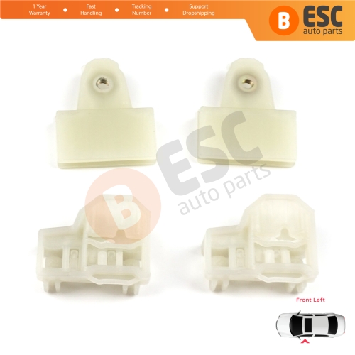 4 Pieces Window Regulator Guide Slider Sash Clips Front Left for Pontiac Grand Am Sunfire 1995-2005 Oldsmobile Alero Cutlass MK6 Chevrolet Cavalier Malibu GM1350126