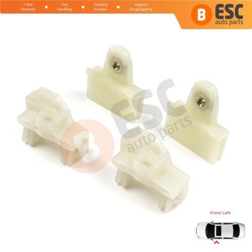 4 Pieces Window Regulator Guide Slider Sash Clips Front Left for Pontiac Grand Am Sunfire 1995-2005 Oldsmobile Alero Cutlass MK6 Chevrolet Cavalier Malibu GM1350126