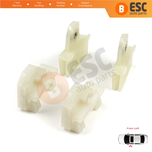 4 Pieces Window Regulator Guide Slider Sash Clips Front Left for Pontiac Grand Am Sunfire 1995-2005 Oldsmobile Alero Cutlass MK6 Chevrolet Cavalier Malibu GM1350126