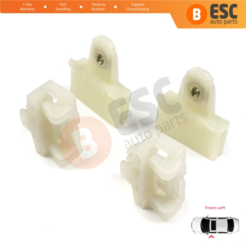 4 Pieces Window Regulator Guide Slider Sash Clips Front Left for Pontiac Grand Am Sunfire 1995-2005 Oldsmobile Alero Cutlass MK6 Chevrolet Cavalier Malibu GM1350126