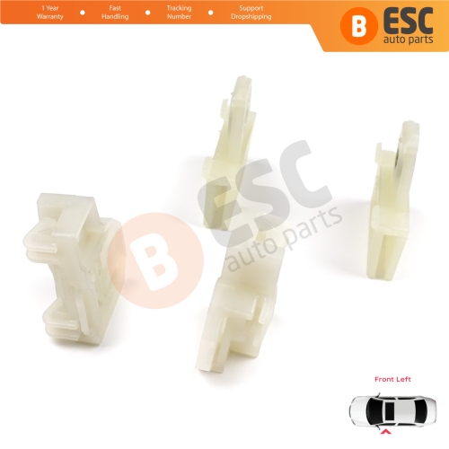 4 Pieces Window Regulator Guide Slider Sash Clips Front Left for Pontiac Grand Am Sunfire 1995-2005 Oldsmobile Alero Cutlass MK6 Chevrolet Cavalier Malibu GM1350126