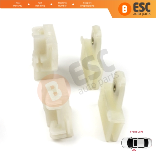 4 Pieces Window Regulator Guide Slider Sash Clips Front Left for Pontiac Grand Am Sunfire 1995-2005 Oldsmobile Alero Cutlass MK6 Chevrolet Cavalier Malibu GM1350126