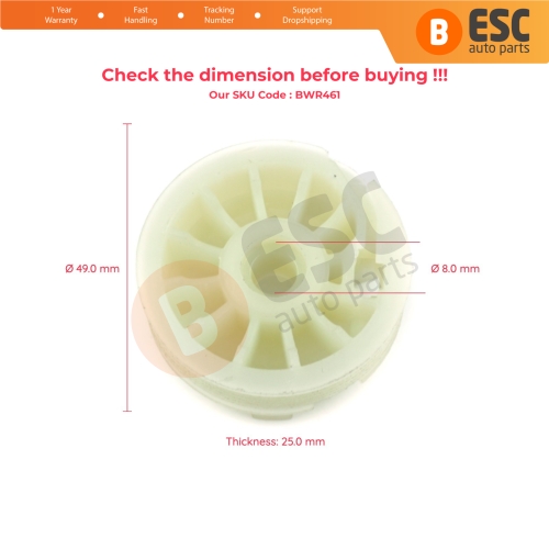 Window regulator Wheel for Fiat Punto Left Right 2008-On