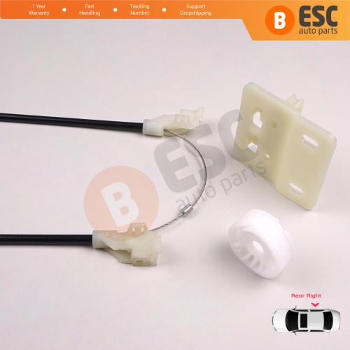 Power Window Regulator Repair Set Rear Right Door for Land Rover Freelander MK1 L314 LN 1997-2006 3/5 Door CVH101200