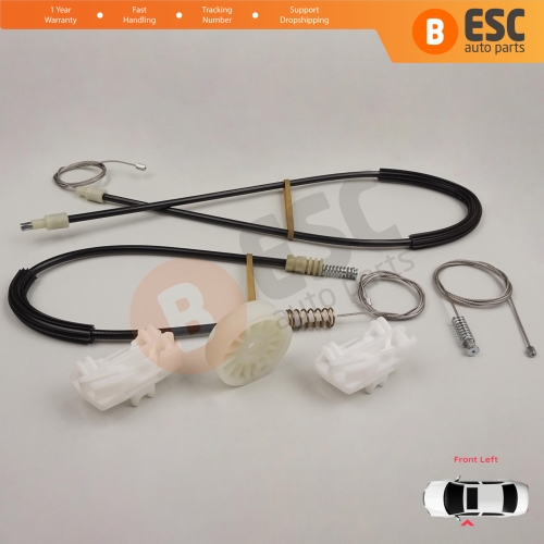 Power Window Regulator Repair Set Front Left Door for VW Sharan MK1 7M Seat Alhambra 7M 7V 1995-2010 Ford Galaxy MK1 1995-2006 7M0837461