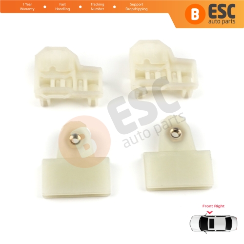 4 Pieces Window Regulator Guide Slider Sash Clips Front Right for Pontiac Grand Am Sunfire 1995-2005 Oldsmobile Alero Cutlass MK6 Chevrolet Cavalier Malibu GM1351126