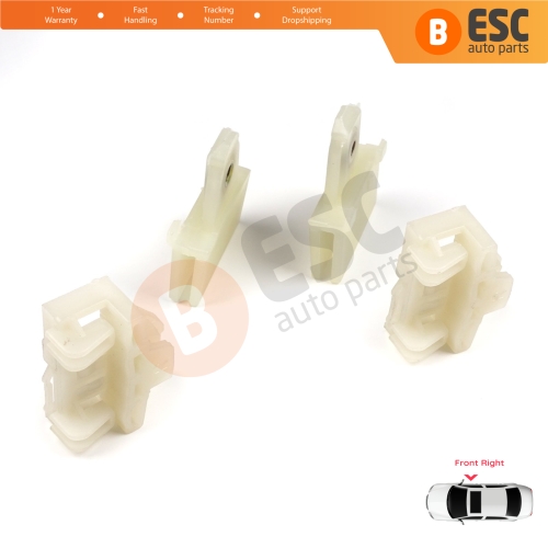 4 Pieces Window Regulator Guide Slider Sash Clips Front Right for Pontiac Grand Am Sunfire 1995-2005 Oldsmobile Alero Cutlass MK6 Chevrolet Cavalier Malibu GM1351126