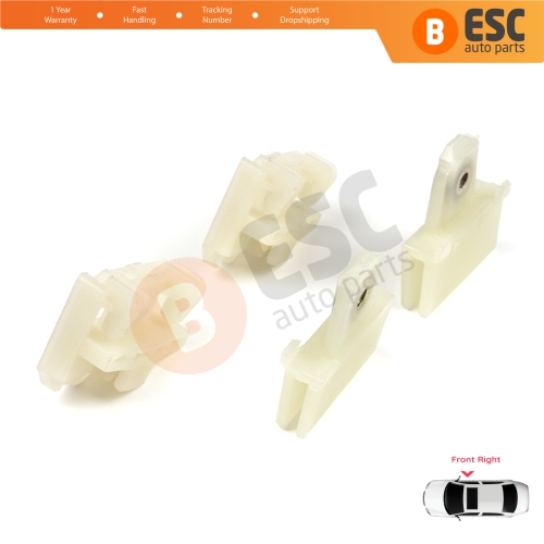 4 Pieces Window Regulator Guide Slider Sash Clips Front Right for Pontiac Grand Am Sunfire 1995-2005 Oldsmobile Alero Cutlass MK6 Chevrolet Cavalier Malibu GM1351126