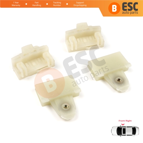 4 Pieces Window Regulator Guide Slider Sash Clips Front Right for Pontiac Grand Am Sunfire 1995-2005 Oldsmobile Alero Cutlass MK6 Chevrolet Cavalier Malibu GM1351126