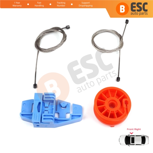 Power Window Regulator Repair Set Front Right Door for Renault Scenic Grand Scenic MK2 JM0/1 2003-2009 4/5 Door 8200118775