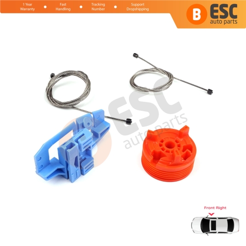 Power Window Regulator Repair Set Front Right Door for Renault Scenic Grand Scenic MK2 JM0/1 2003-2009 4/5 Door 8200118775