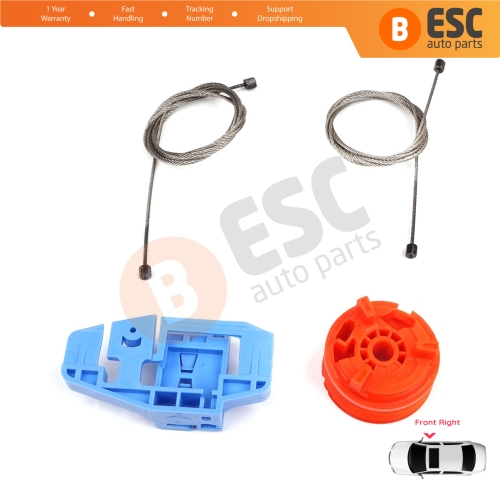 Power Window Regulator Repair Set Front Right Door for Renault Scenic Grand Scenic MK2 JM0/1 2003-2009 4/5 Door 8200118775