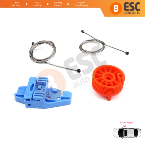 Power Window Regulator Repair Set Front Right Door for Renault Scenic Grand Scenic MK2 JM0/1 2003-2009 4/5 Door 8200118775