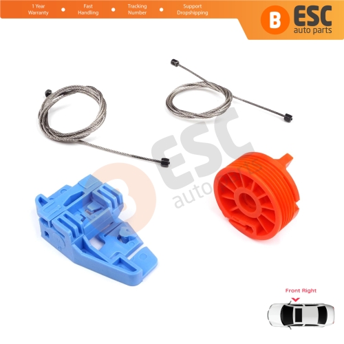 Power Window Regulator Repair Set Front Right Door for Renault Scenic Grand Scenic MK2 JM0/1 2003-2009 4/5 Door 8200118775