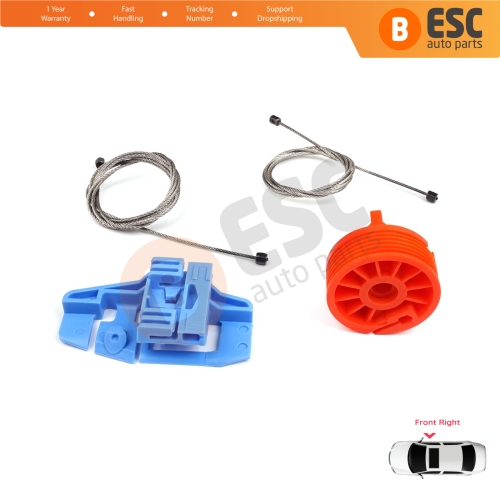 Power Window Regulator Repair Set Front Right Door for Renault Scenic Grand Scenic MK2 JM0/1 2003-2009 4/5 Door 8200118775