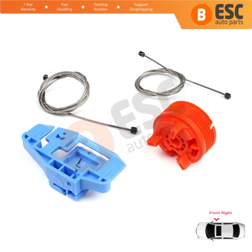 Power Window Regulator Repair Set Front Right Door for Renault Scenic Grand Scenic MK2 JM0/1 2003-2009 4/5 Door 8200118775