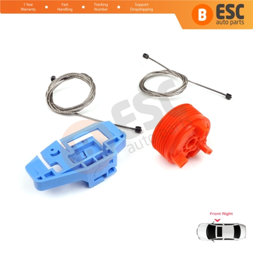 Power Window Regulator Repair Set Front Right Door for Renault Scenic Grand Scenic MK2 JM0/1 2003-2009 4/5 Door 8200118775