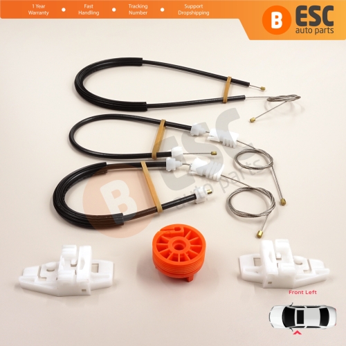 Window Regulator Repair Kit Front Left for Citroen Xsara N2 N0 1997-2010 Estate SW Coupe 9221H4