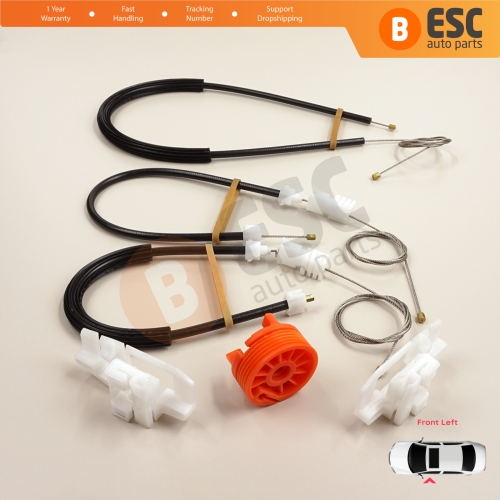 Window Regulator Repair Kit Front Left for Citroen Xsara N2 N0 1997-2010 Estate SW Coupe 9221H4