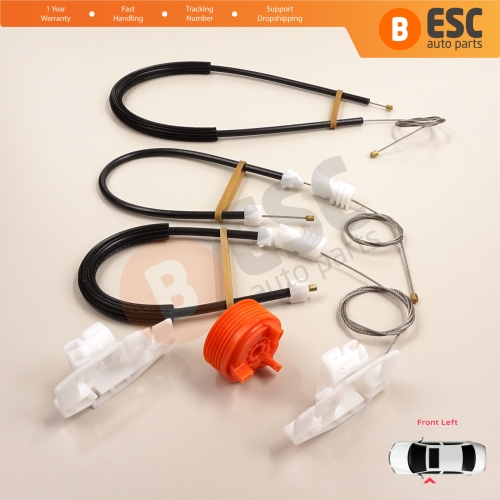 Window Regulator Repair Kit Front Left for Citroen Xsara N2 N0 1997-2010 Estate SW Coupe 9221H4