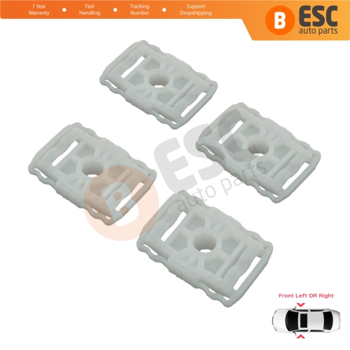 4 Pieces Scissors Style Window Regulator Sliding Pivot Guide Clips Set for Renault Fluence Megane MK3 Scenic Grand MK3