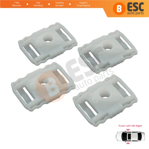 4 Pieces Scissors Style Window Regulator Sliding Pivot Guide Clips Set for Renault Fluence Megane MK3 Scenic Grand MK3