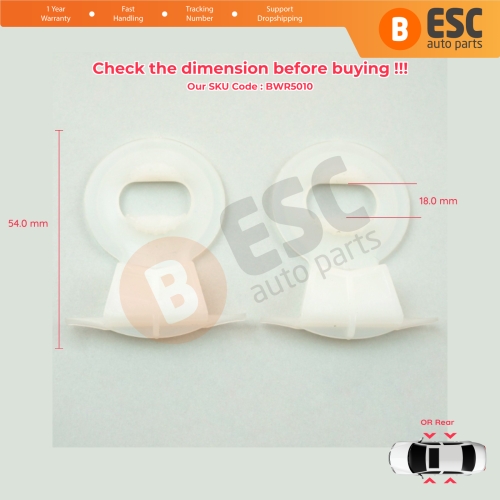 Window Regulator Glass Holder Clips for Renault Clio 3 Laguna 2 Espace 4 Vel Satis Peugeot 207 307 308 CC Citroen C3 Pluriel 8200006887 