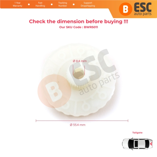 Tailgate Hatch Window Regulator Pulley Inner Gear for Land Rover Freelander MK1 L314 LN 1997-2006 3/5 Door CVH101150