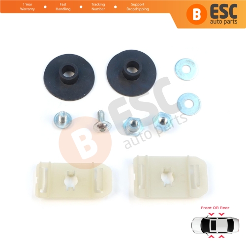 Window Regulator Glass Rail Mount Bracket Sash Clips Set for Mercedes C Class W203 S203 CL203 CLC 2037200114