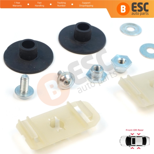 Window Regulator Glass Rail Mount Bracket Sash Clips Set for Mercedes C Class W203 S203 CL203 CLC 2037200114