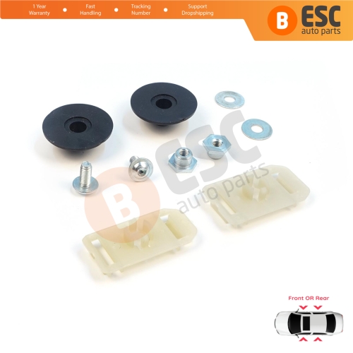 Window Regulator Glass Rail Mount Bracket Sash Clips Set for Mercedes C Class W203 S203 CL203 CLC 2037200114