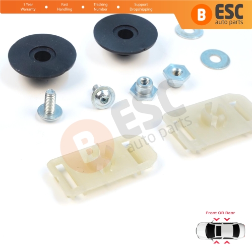 Window Regulator Glass Rail Mount Bracket Sash Clips Set for Mercedes C Class W203 S203 CL203 CLC 2037200114