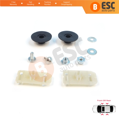 Window Regulator Glass Rail Mount Bracket Sash Clips Set for Mercedes C Class W203 S203 CL203 CLC 2037200114