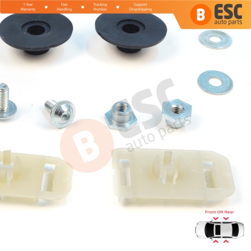 Window Regulator Glass Rail Mount Bracket Sash Clips Set for Mercedes C Class W203 S203 CL203 CLC 2037200114