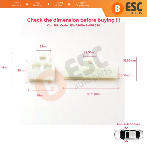 Door Window Glass Holder Connector Sash Clips For Toyota Corolla Prius Cruiser Hilux Matrix Pontiac Vibe Lexus RX
