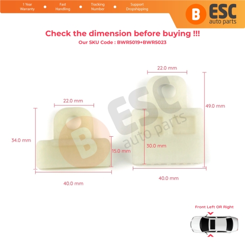 Door Window Glass Holder Connector Sash Clips For Toyota Corolla Prius Cruiser Hilux Matrix Pontiac Vibe Lexus RX