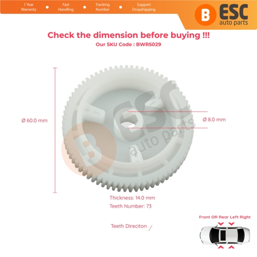 Window Regulator Power Lift Motor Gear 83460 2B000 6L3Z1523201BA for Hyundai Ford F150 Lincoln Mark LT