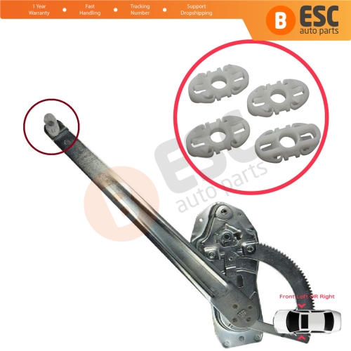 4 Pieces Window Regulator Sliding Pivot Guide Jaw Set for Ford Transit MK5 6 7 EY FY TT9 1994-2014