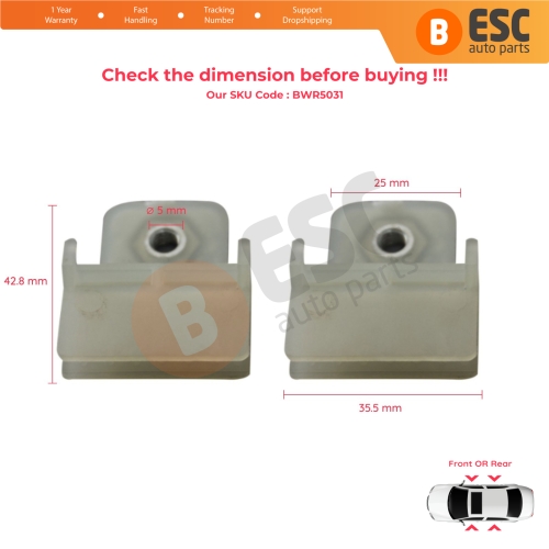 Door Window Glass Holder Connector Sash Clips For Isuzu Chevrolet D-Max MK1 RA RC Holden Rodeo Colorado GMC Canyon