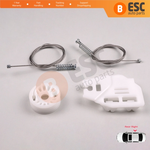 Window Regulator Repair Kit Rear Right Door for BMW 3 Series E46 1998-2005 4/5 Door 51358212100